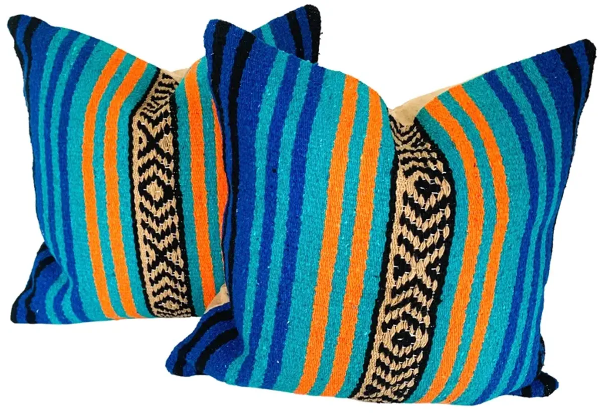 Mexican Serape Throw Pillows - Set of 2 - Eat Drink Home