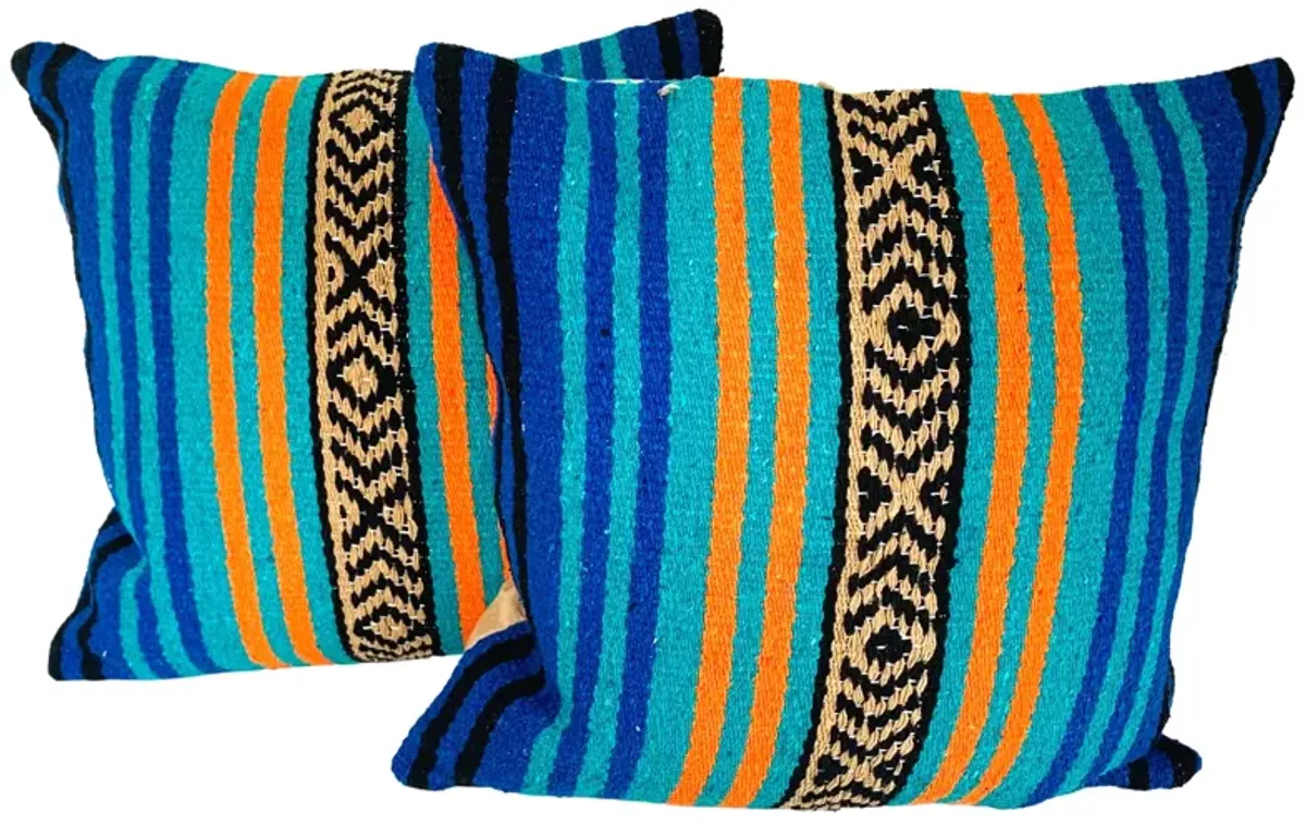 Mexican Serape Throw Pillows - Set of 2 - Eat Drink Home