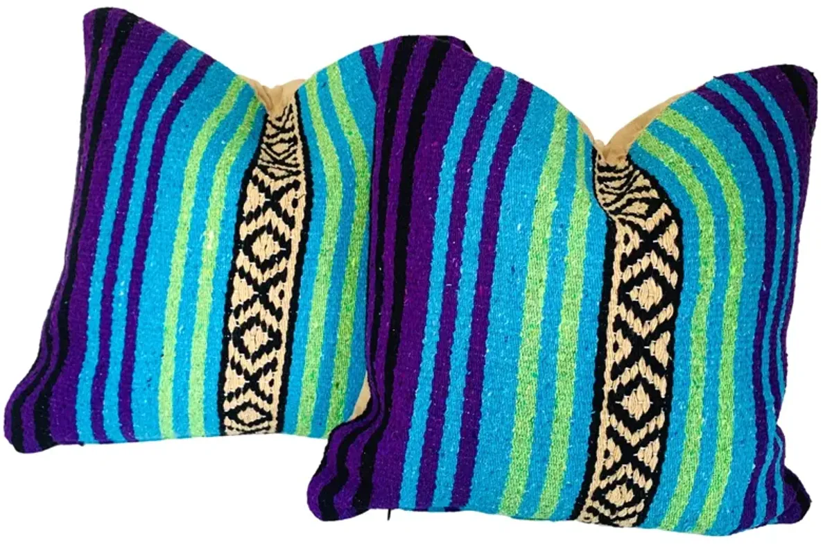 Mexican Serape Throw Pillows - Set of 2 - Eat Drink Home