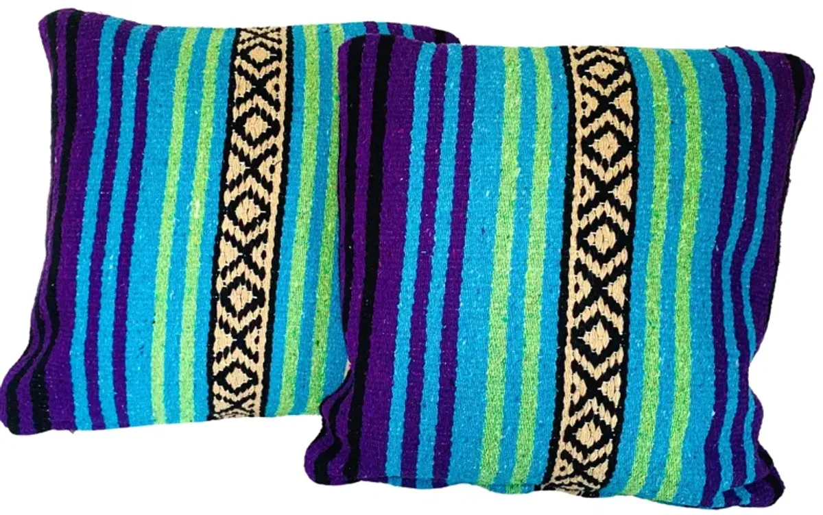 Mexican Serape Throw Pillows - Set of 2 - Eat Drink Home