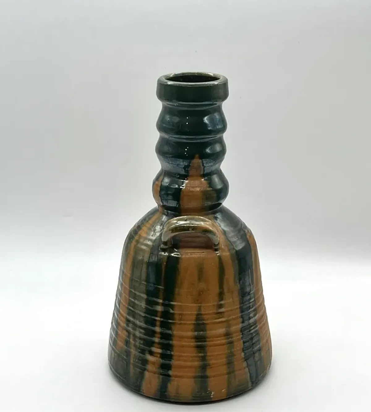 C. 1970s Midcentury Studio Pottery Vase - Pilar Collection - Gold