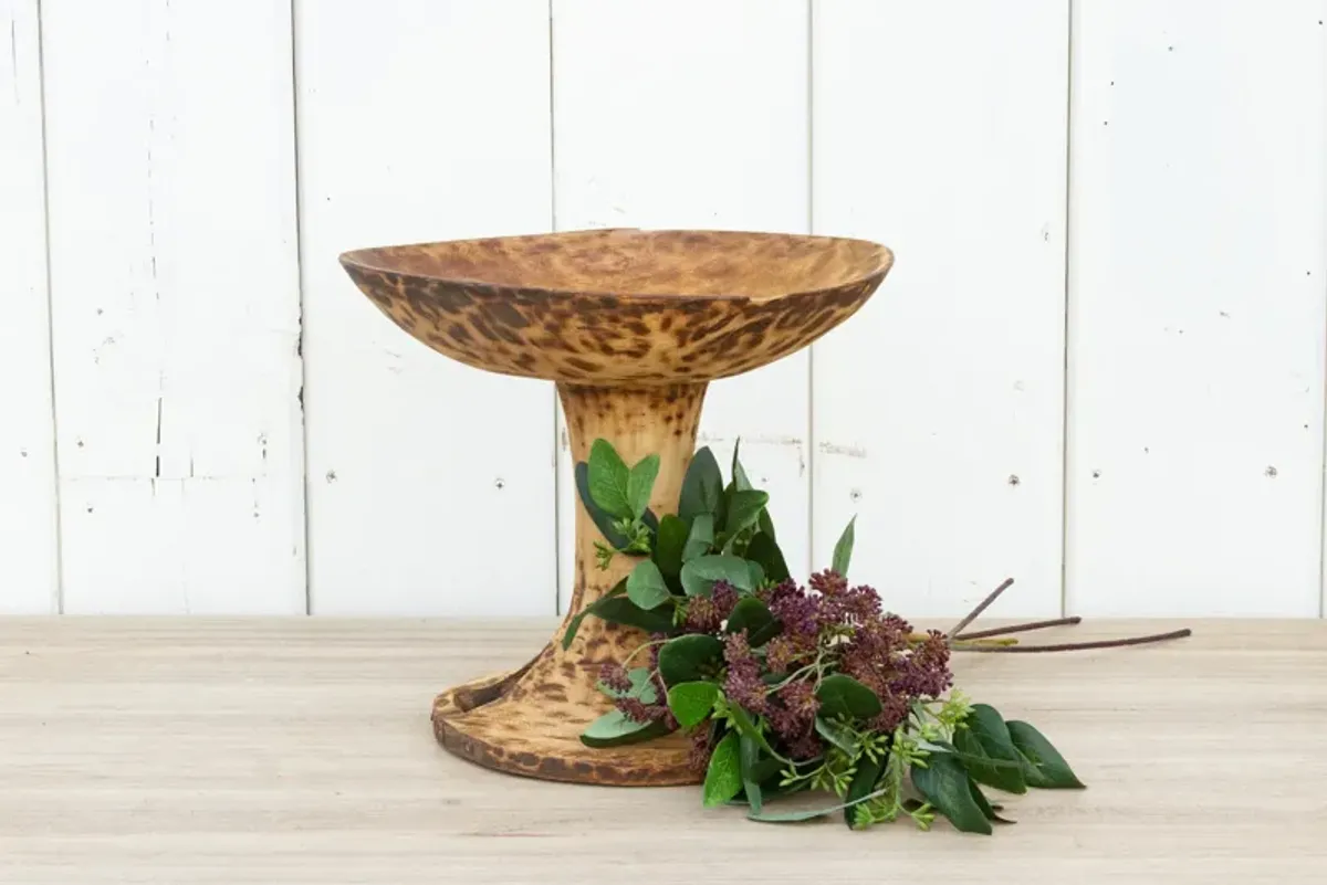 Rustic Country Vintage Naga Fruit Bowl - de-cor - Brown