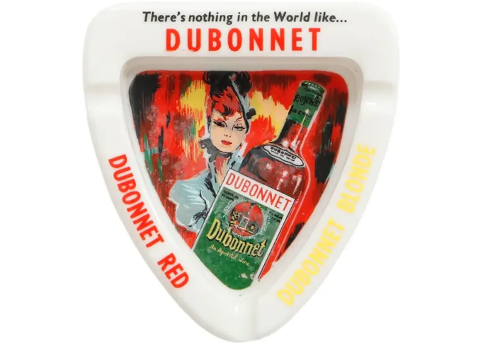 Dubonnet Opaline Glass Ashtray - Interesting Things - White