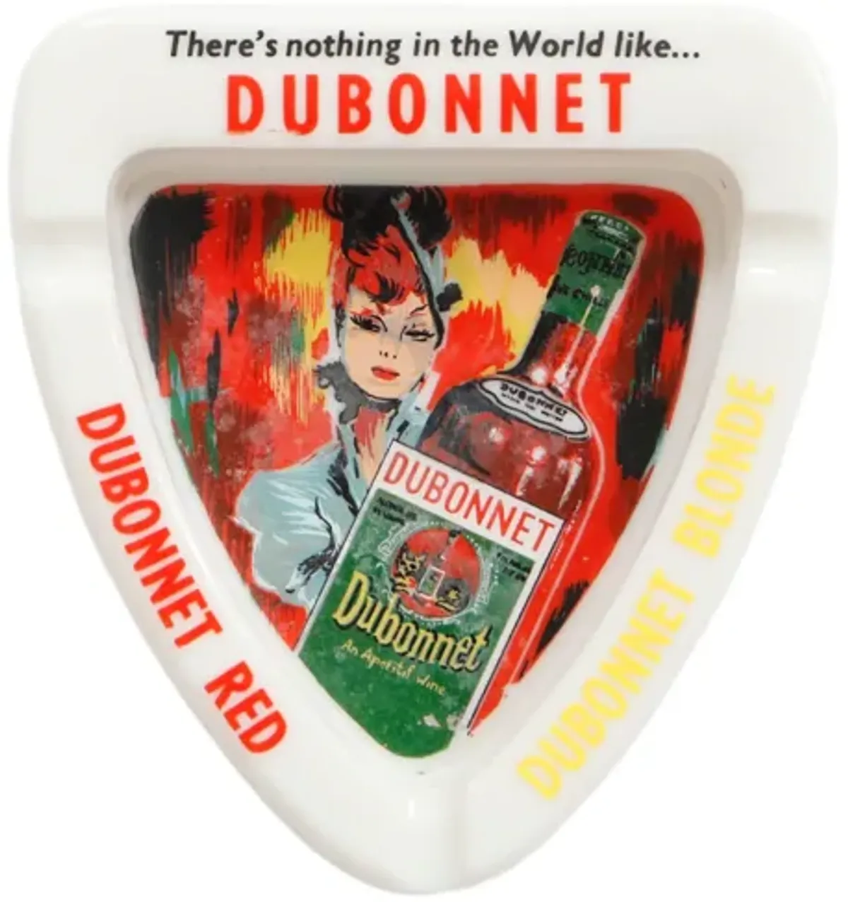 Dubonnet Opaline Glass Ashtray - Interesting Things - White