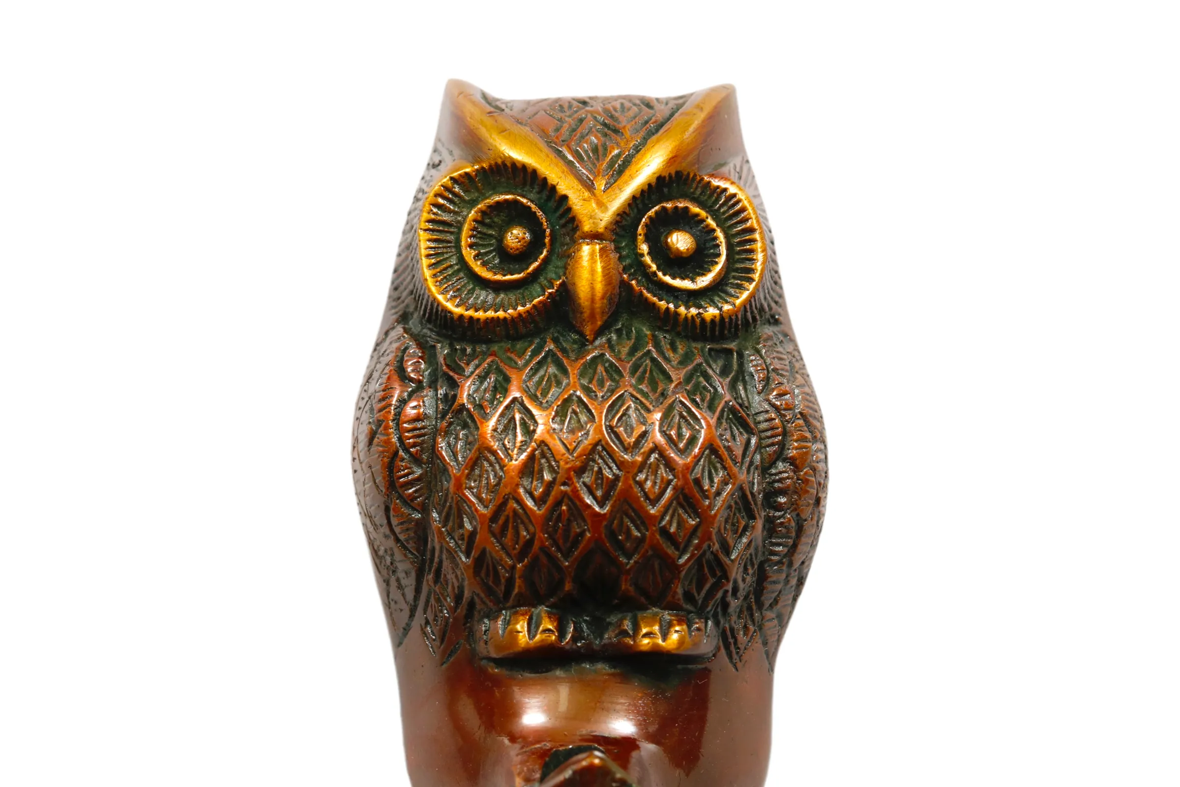 Red Brass Owl Door Knocker - Interesting Things