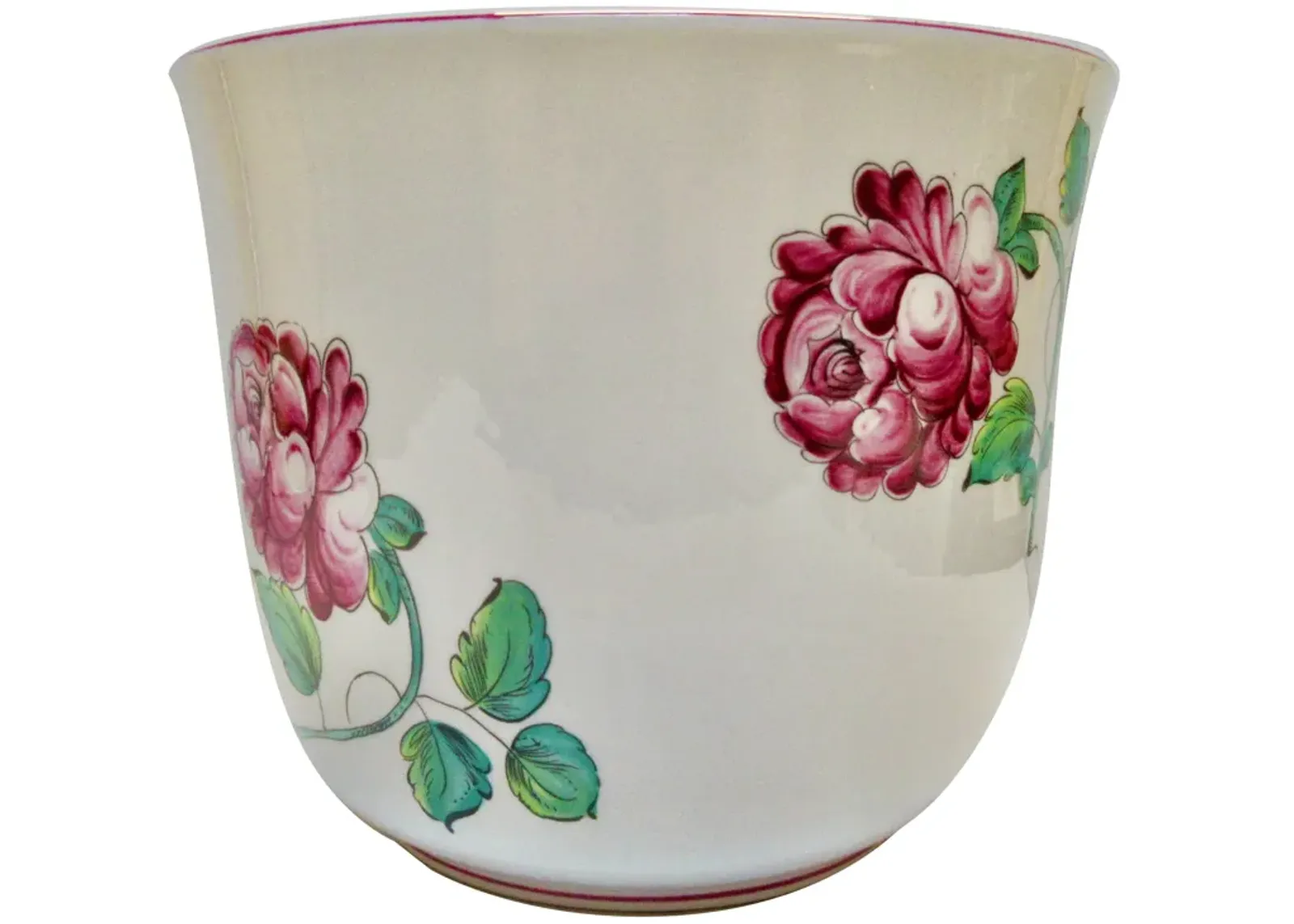 Tiffany & Co. Cabbage Roses Cachepot - The Emporium Ltd. - Pink