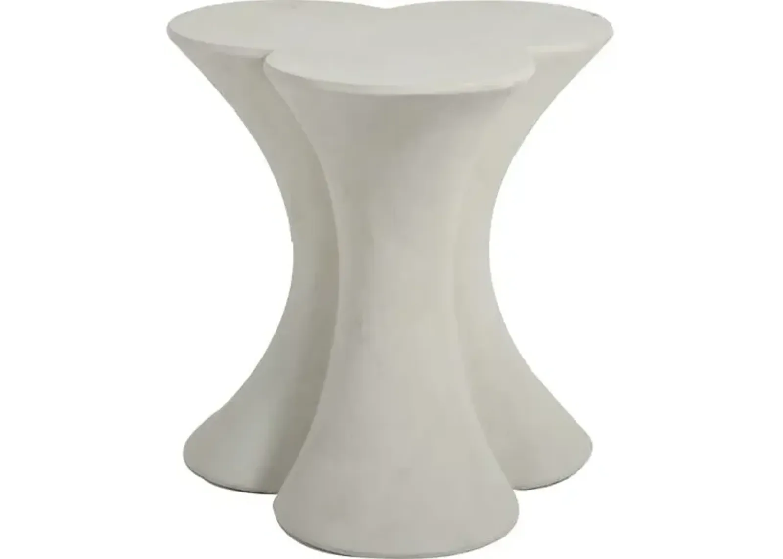 Carlin Side Table - Textured White - Gabby