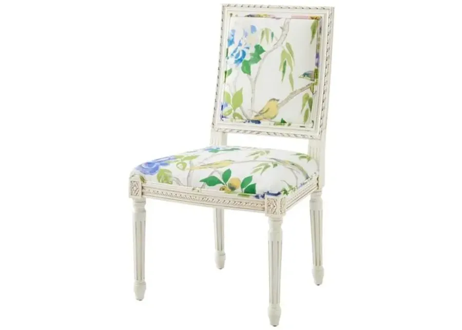 Exeter Side Chair - Lemon Floral - White