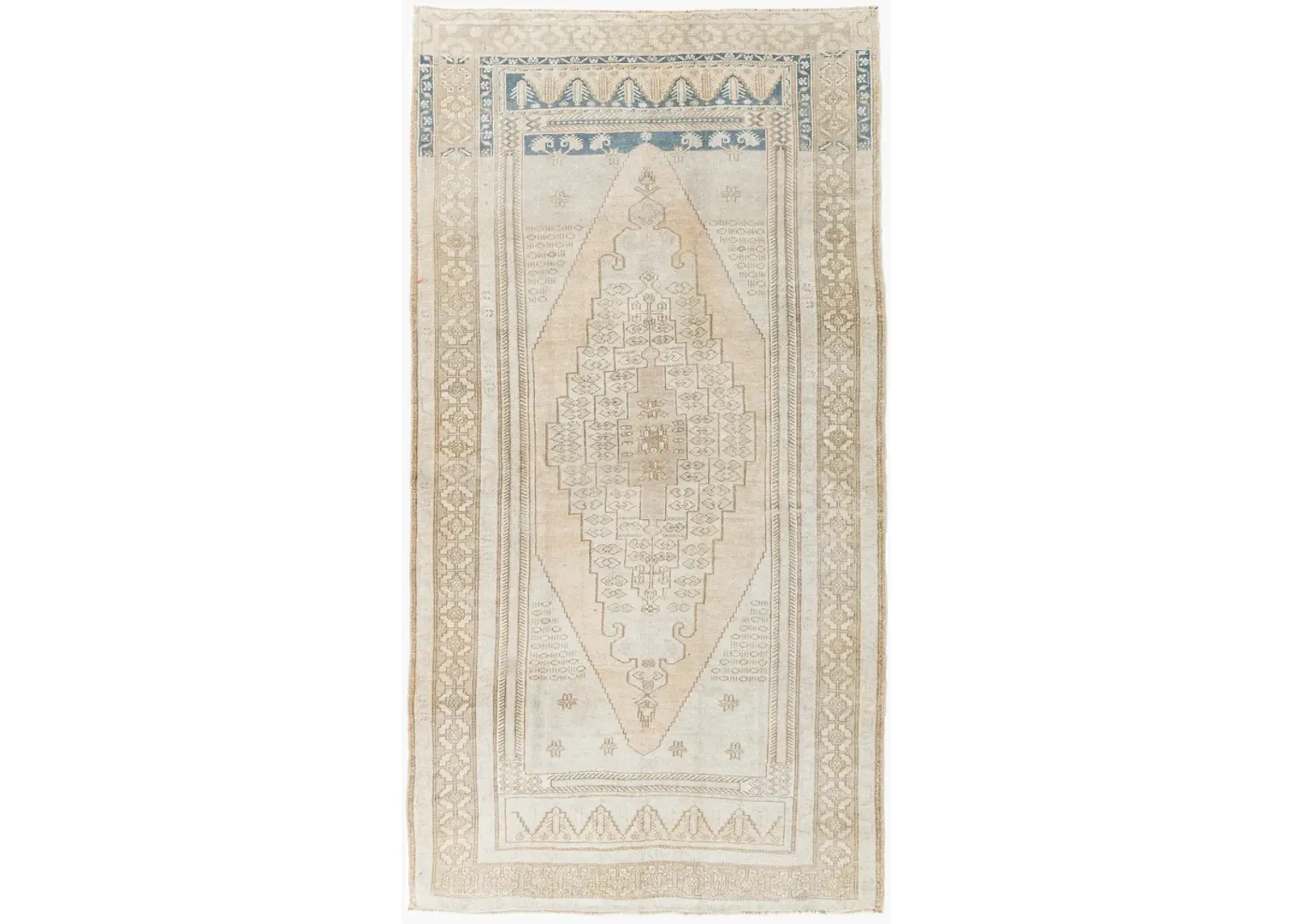 Beige Turkish Oushak Area Rug - 5'9"x9'9" - Beige