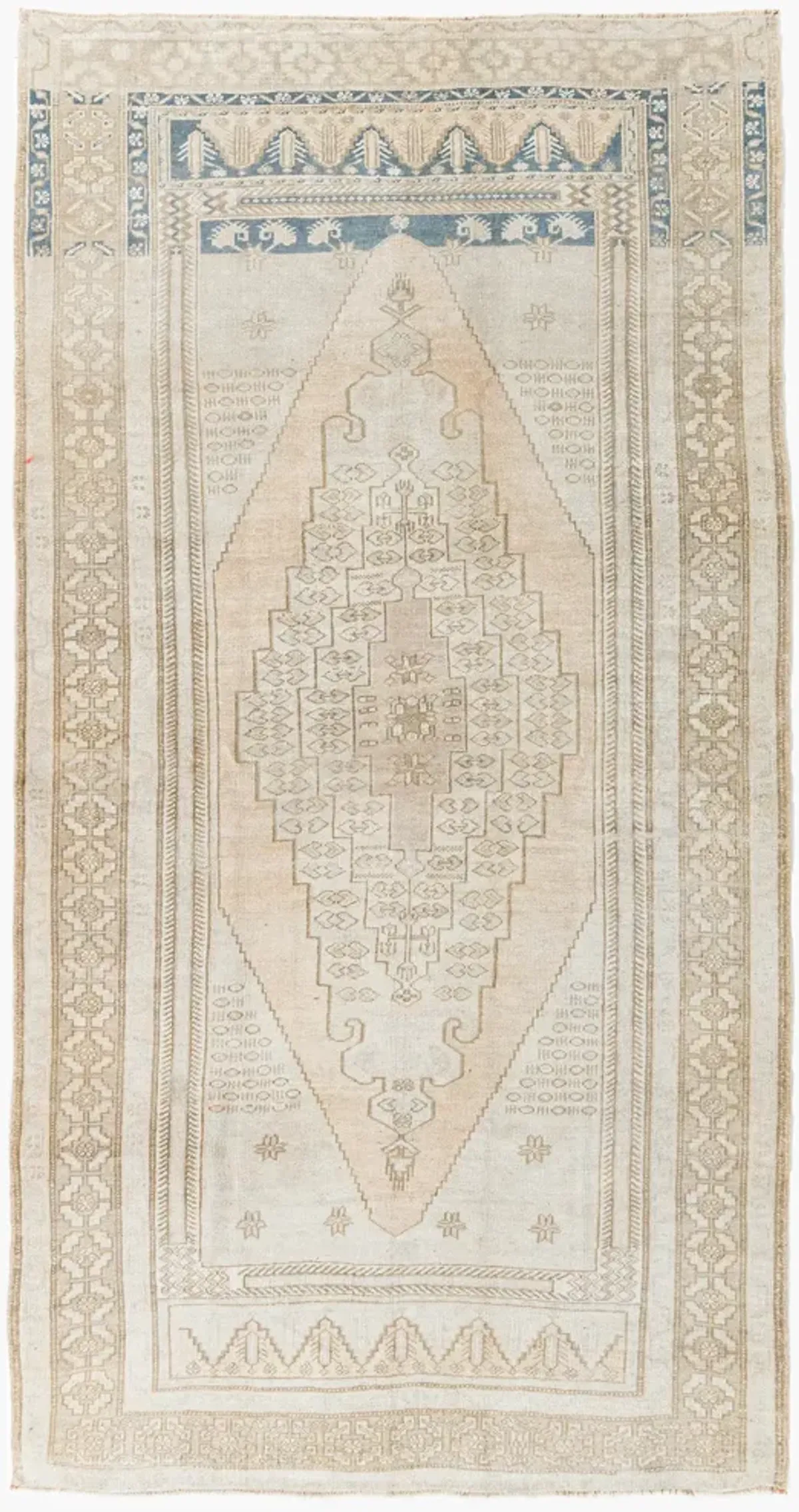 Beige Turkish Oushak Area Rug - 5'9"x9'9" - Beige