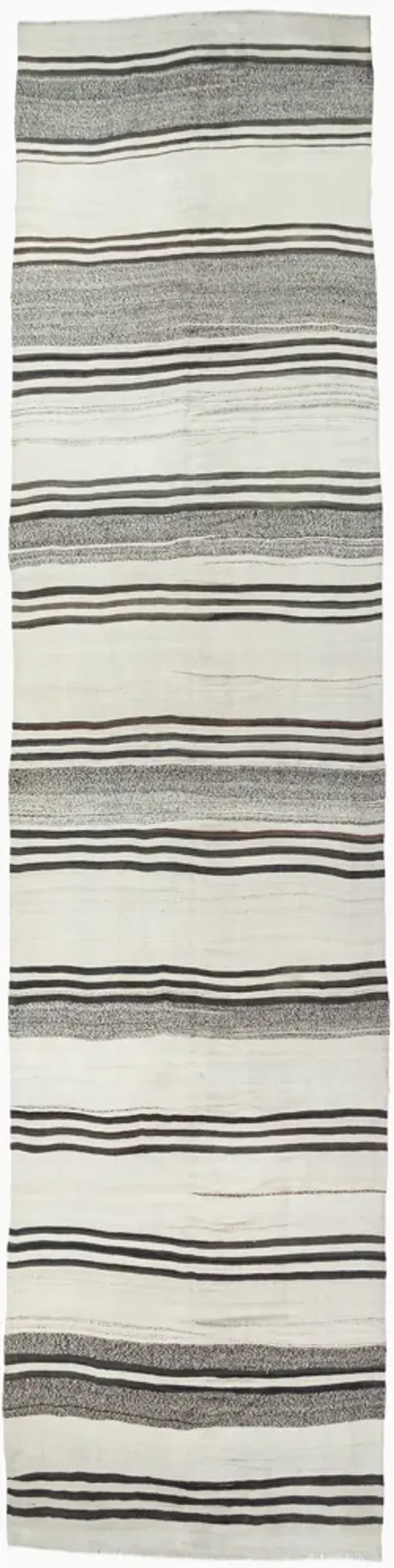 Extra Long Ivory Kilim Runner - 5'x21'3" - Beige