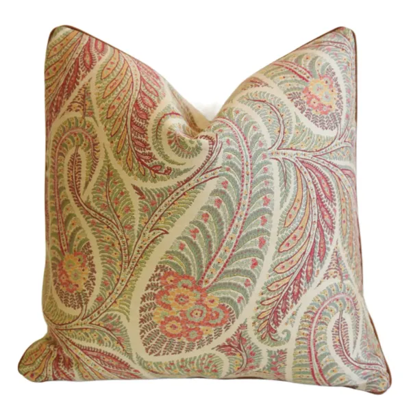 Clarence House Paisley Fabric Pillow