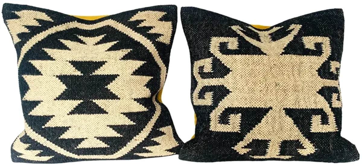 Turkish Kilim Throw Pillows - Set of 2 - Eat Drink Home