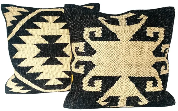 Turkish Kilim Throw Pillows - Set of 2 - Eat Drink Home