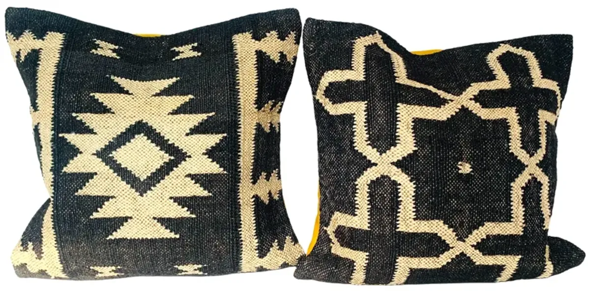 Turkish Kilim Throw Pillows - Set of 2 - Eat Drink Home