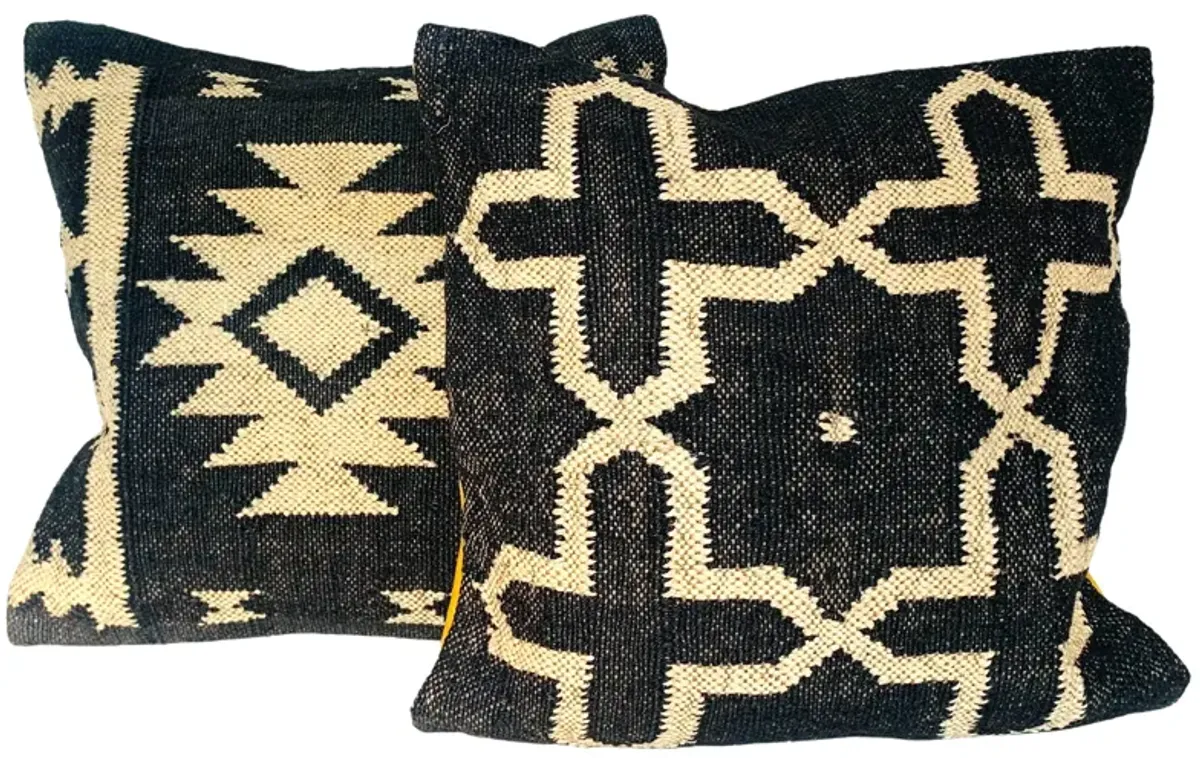 Turkish Kilim Throw Pillows - Set of 2 - Eat Drink Home