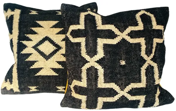 Turkish Kilim Throw Pillows, Pair