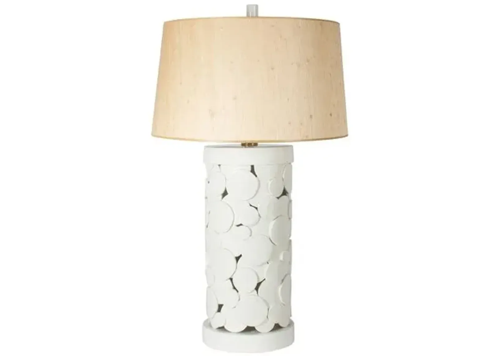 Saint Lucia Couture Table Lamp - White/Seagrass - Bradburn Home