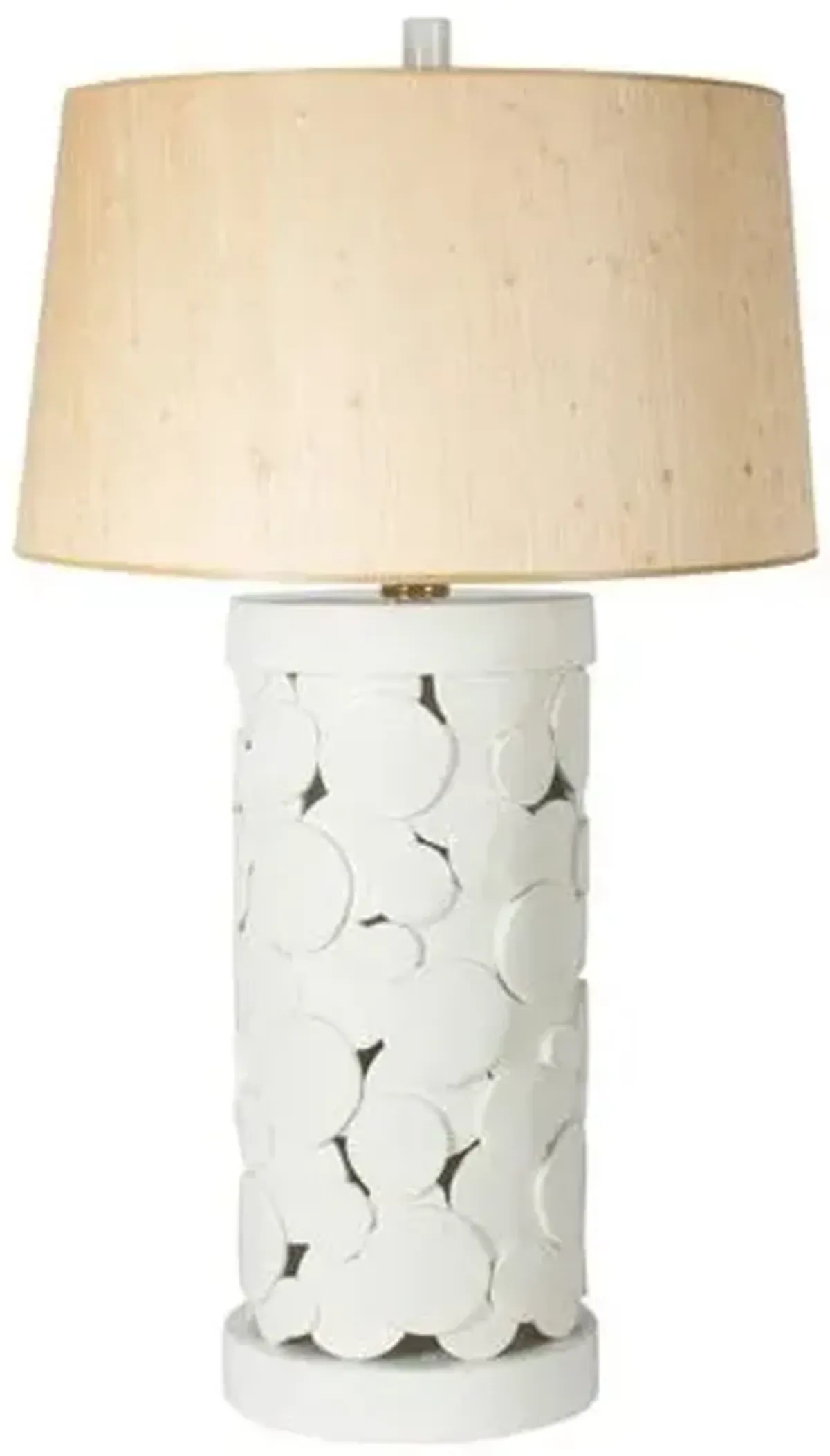 Saint Lucia Couture Table Lamp - White/Seagrass - Bradburn Home