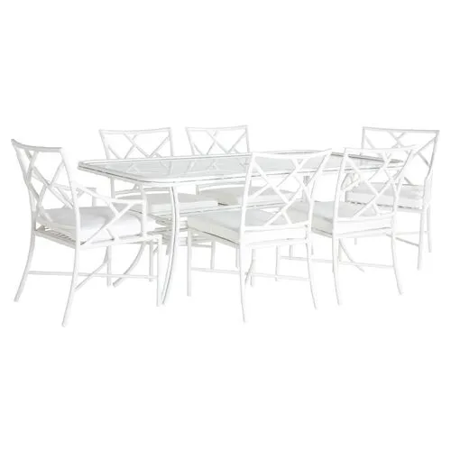 Kit 7-Pc Dining Set - White