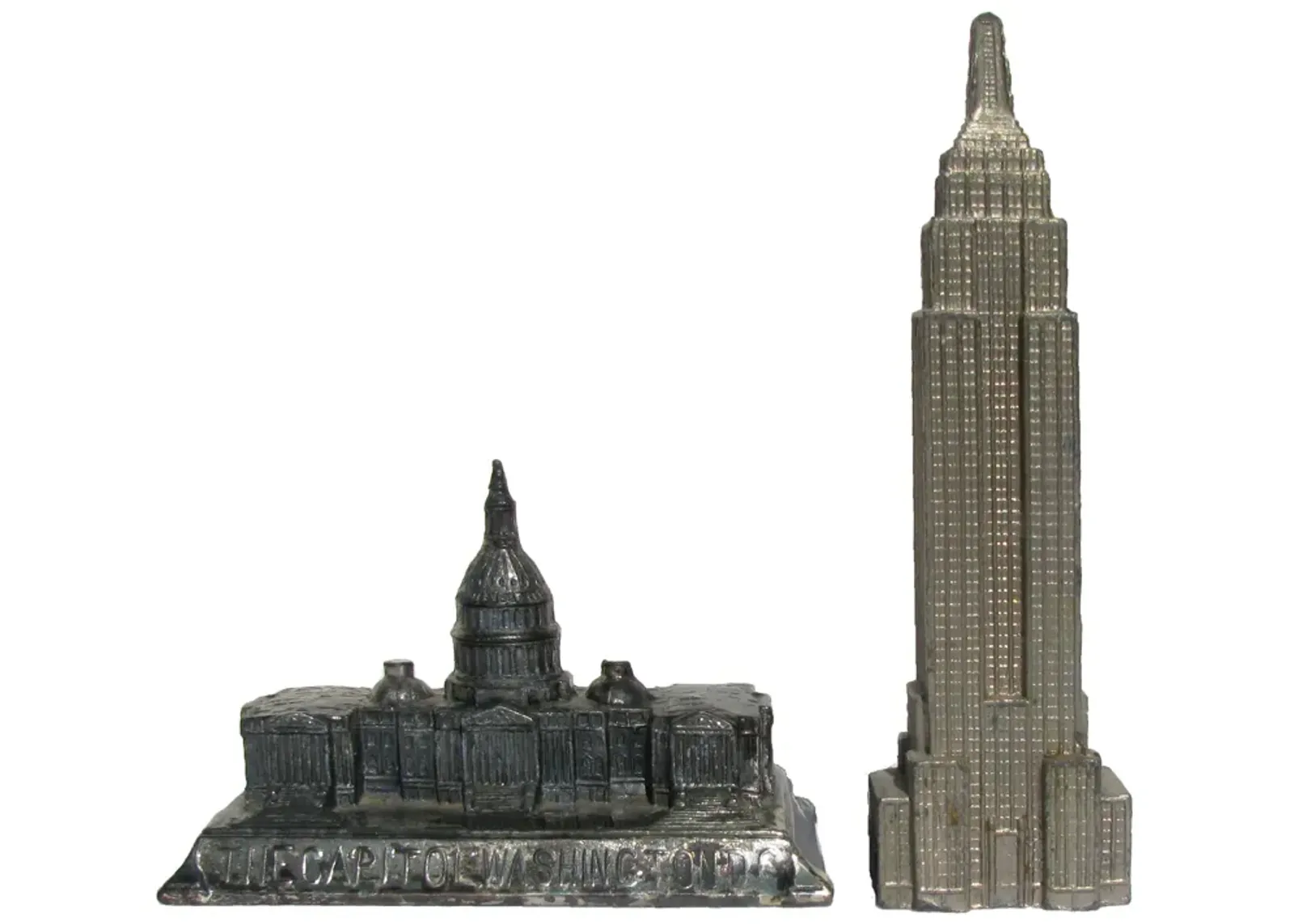 Midcentury Architectural Models - Set of 2 - Chez Vous - Silver