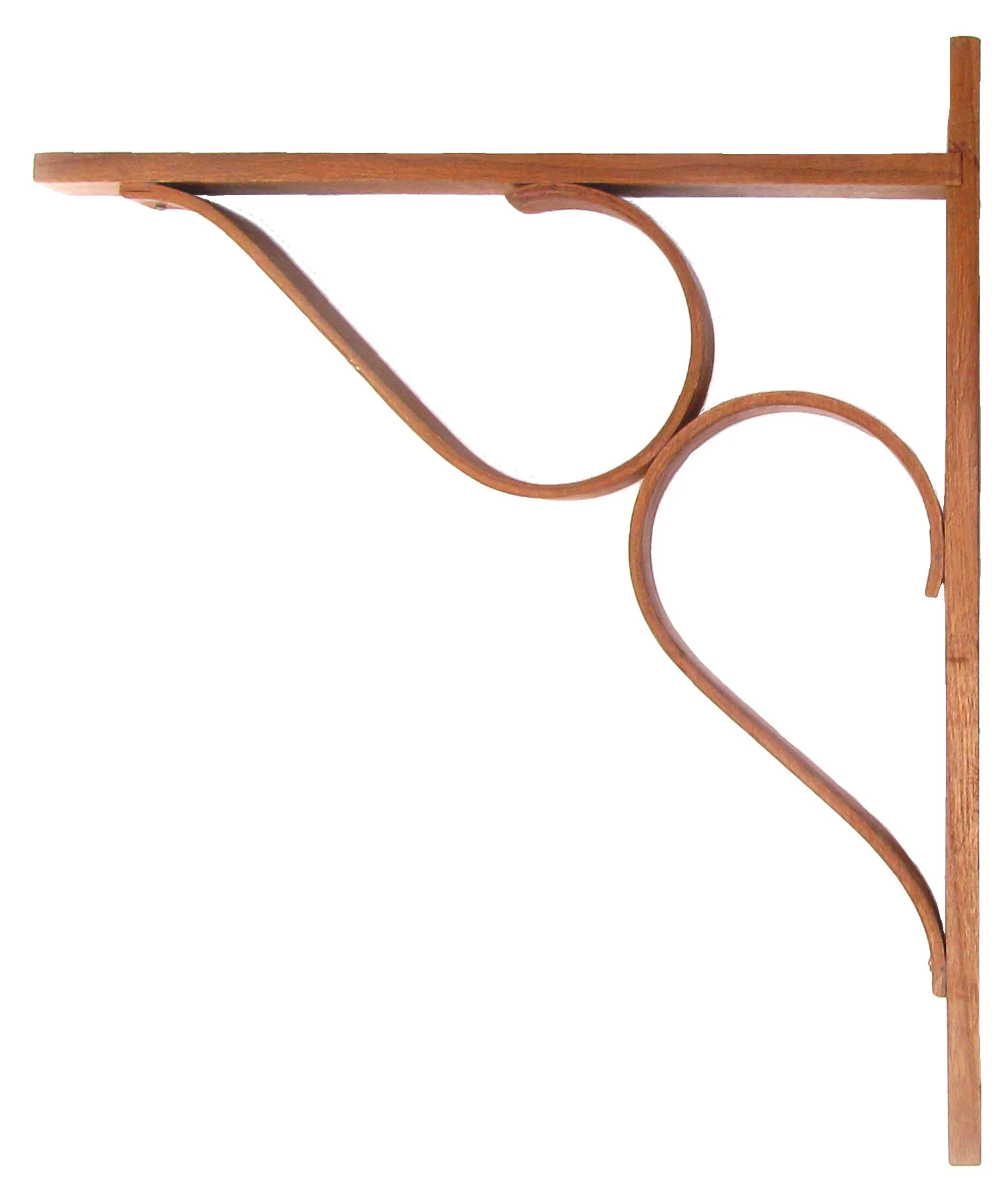 Danish Modern Bentwood Shelf Brackets PR - Chez Vous - Handcrafted - Brown