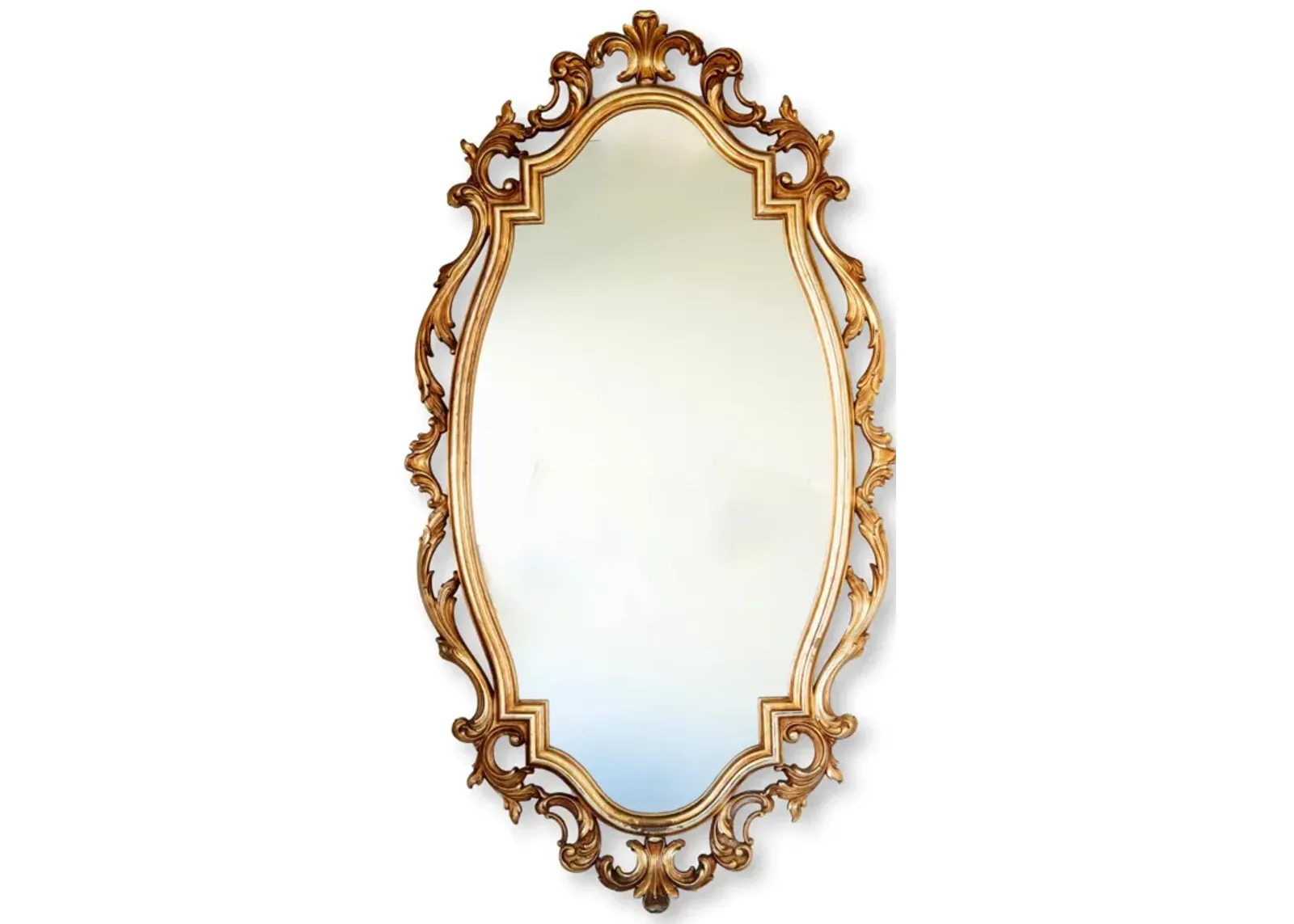 Midcentury Syroco Baroque Wall Mirror - The Queens Landing