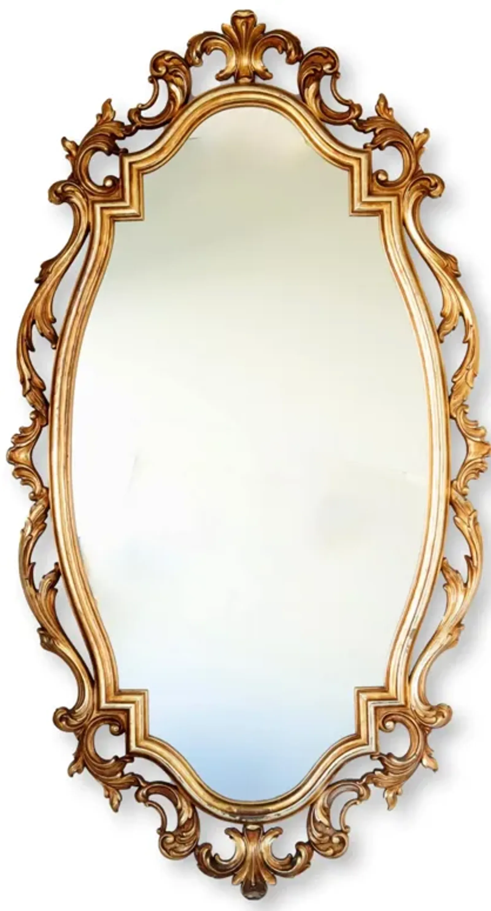 Midcentury Syroco Baroque Wall Mirror - The Queens Landing