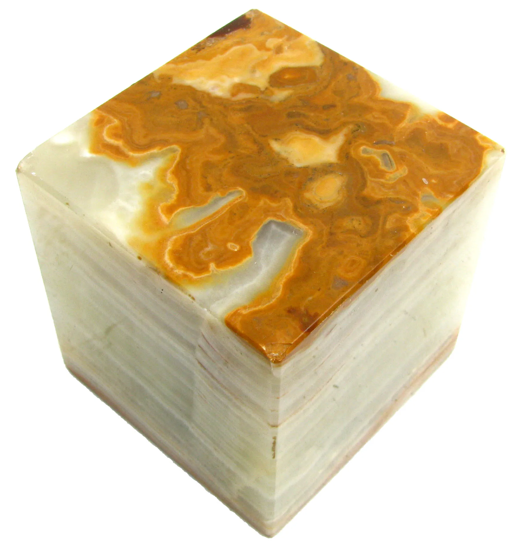 Sage Green & White Onyx Stone Cubes - Set of 3 - Chez Vous