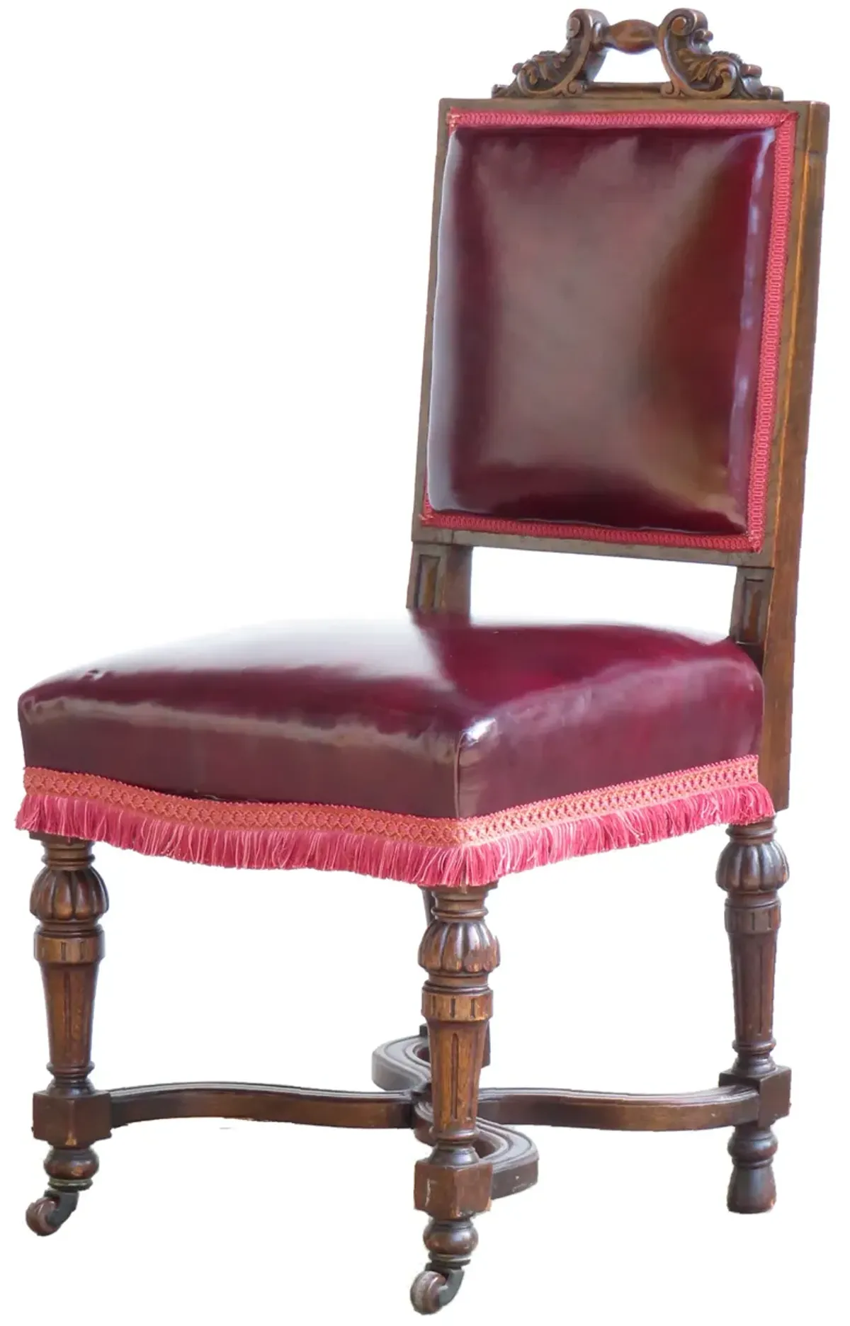 English Jacobean Style Accent Chair - Chez Vous - Red, Comfortable, Durable