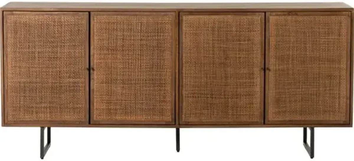 Selena Cane Sideboard - Brown Wash