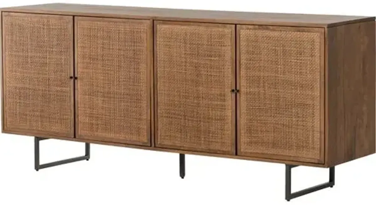 Selena Cane Sideboard - Brown Wash