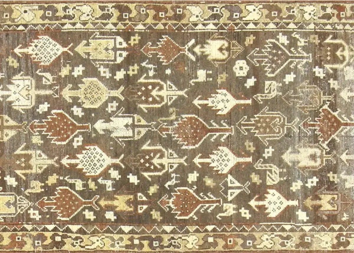 1940s Persian Melayer Runner - 2'8"x10'8" - Nalbandian - Brown