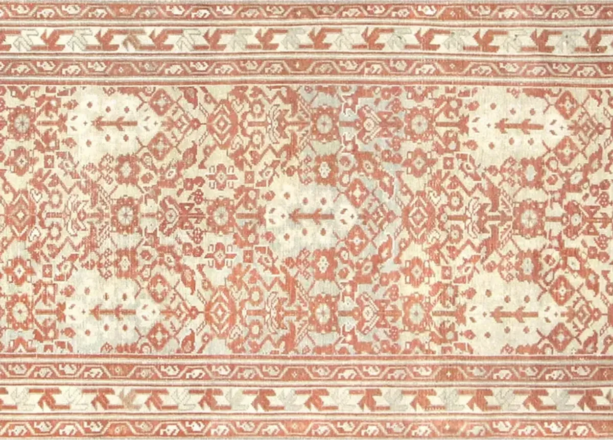 1940s Persian Melayer Runner - 3'5"x17'1" - Nalbandian - Red