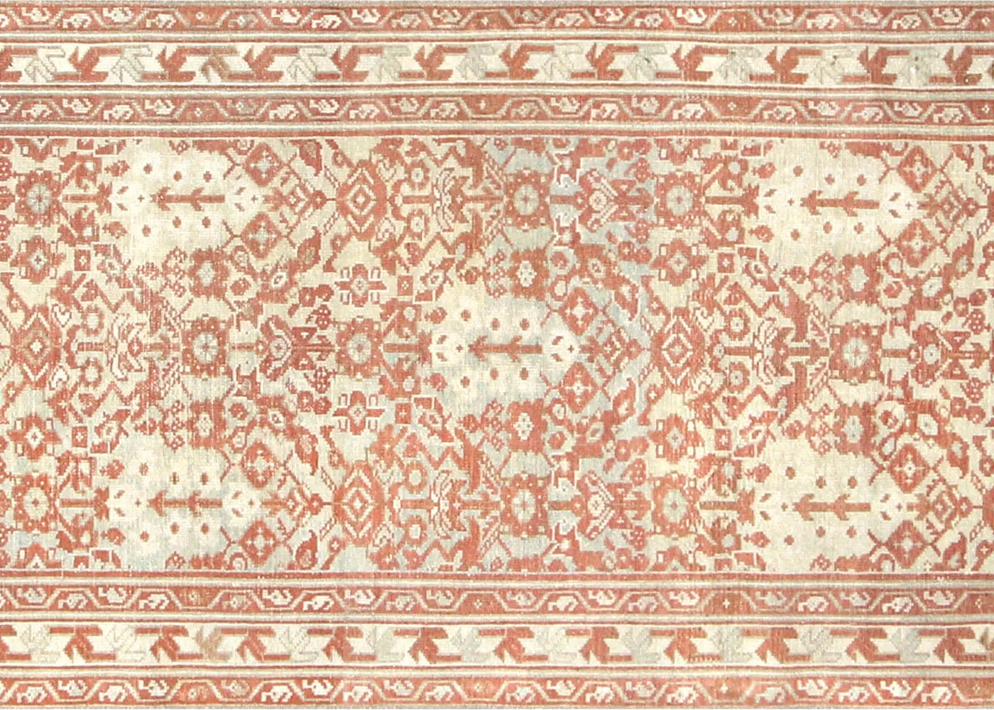 1940s Persian Melayer Runner - 3'5"x17'1" - Nalbandian - Red