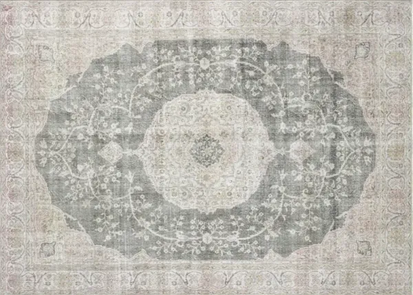 1960s Turkish Oushak Rug - 7'10"x11' - Nalbandian - Ivory - Ivory