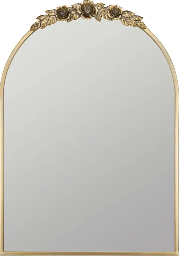 Juliette Wall Mirror, Antiqued Brass