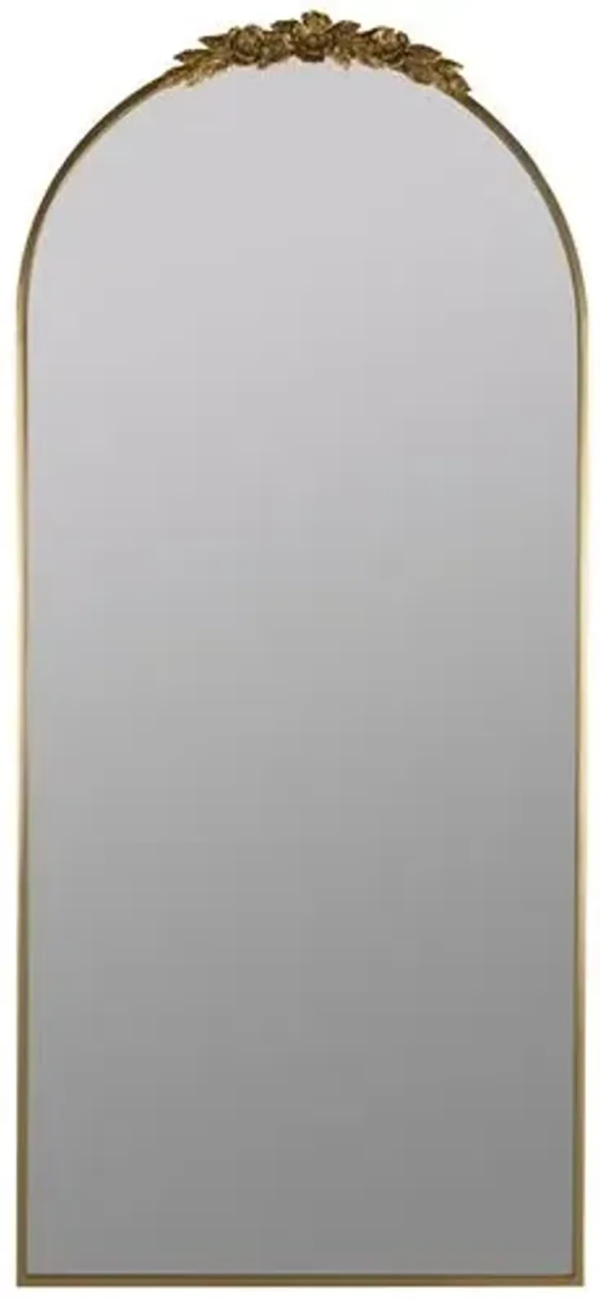 Juliette Floor Mirror - Antiqued Brass