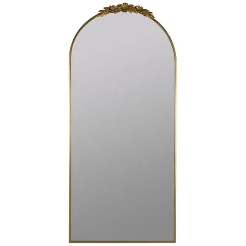 Juliette Floor Mirror - Antiqued Brass