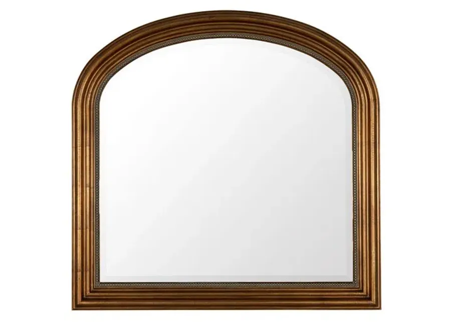 Mason Mantel Wall Mirror - Antiqued Gold