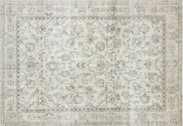1960s Turkish Oushak Rug - 6'4"x9' - Nalbandian - Ivory - Ivory