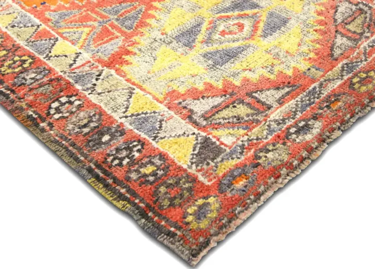 1960s Turkish Oushak Runner -2'8" x11' - Nalbandian - Orange