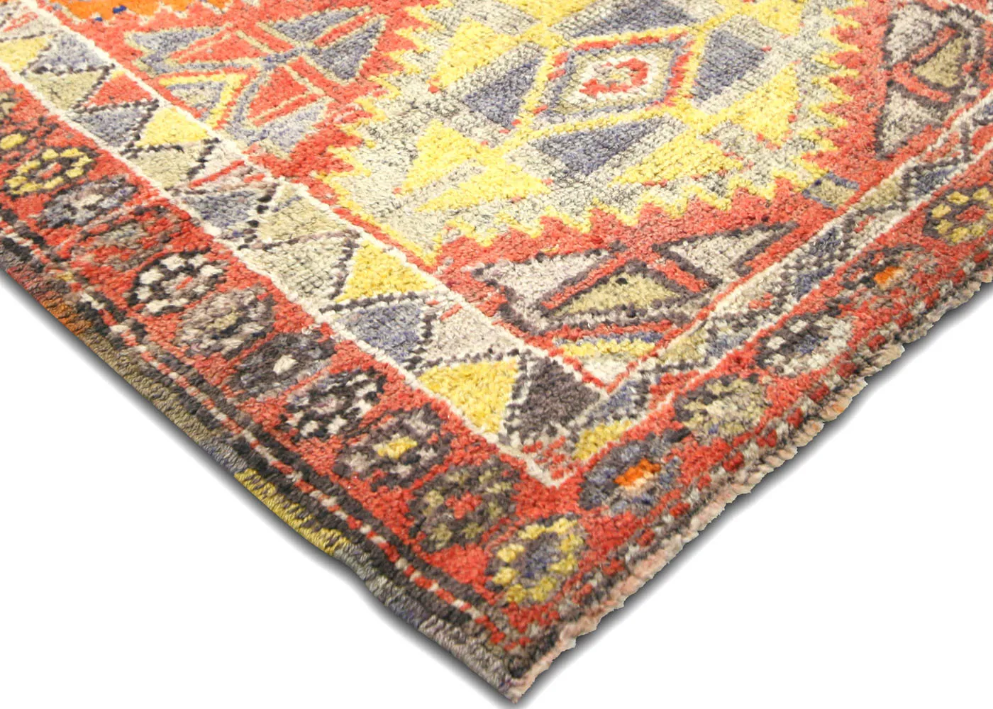 1960s Turkish Oushak Runner -2'8" x11' - Nalbandian - Orange