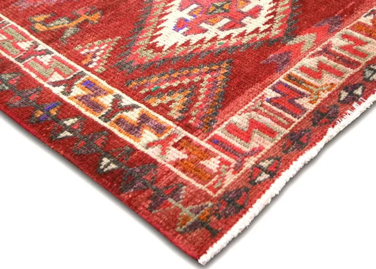 1960s Turkish Oushak Runner - 3'x12' - Nalbandian - Red