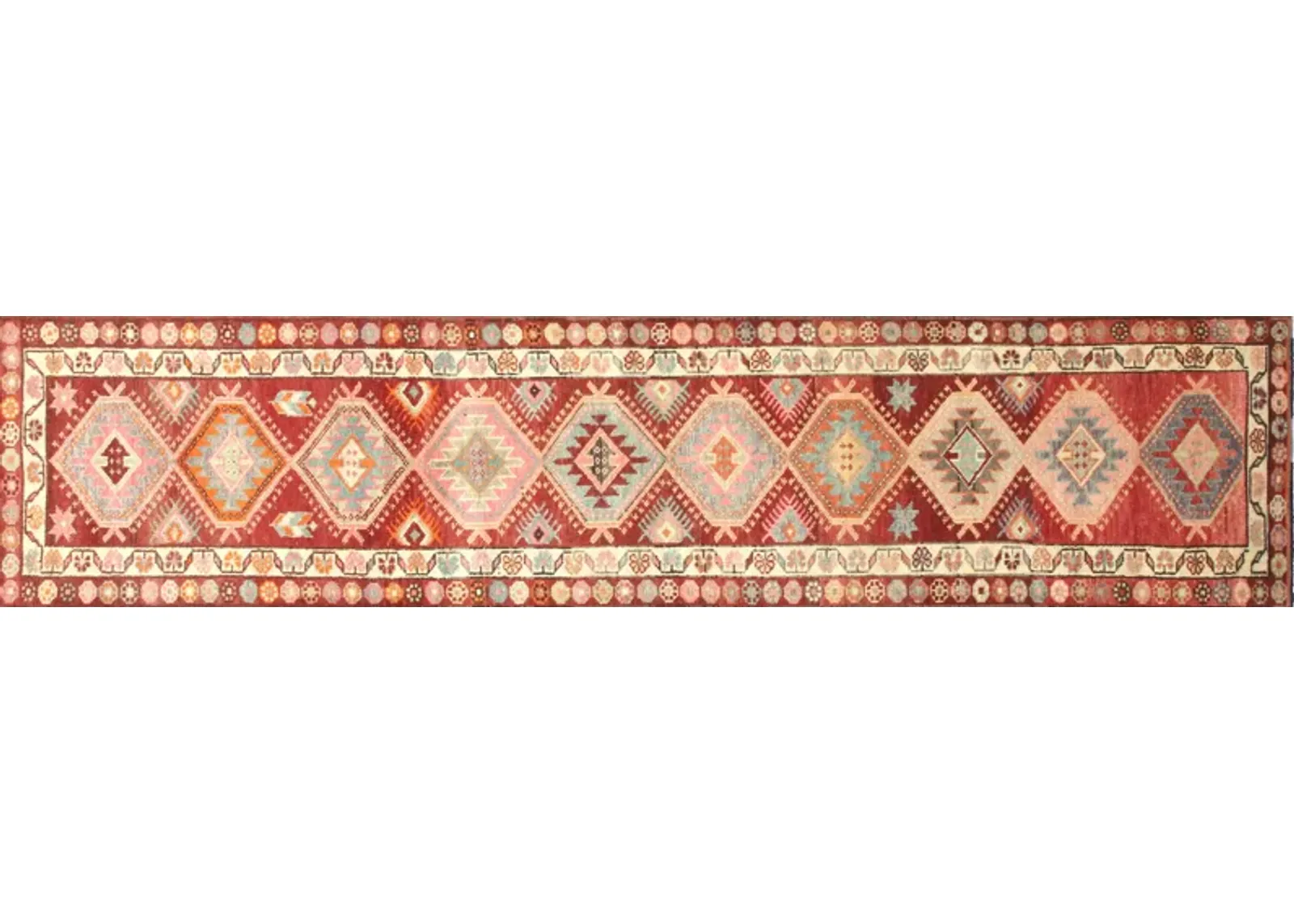 1960s Turkish Oushak Runner - 2'11"x12'9" - Nalbandian - Brown