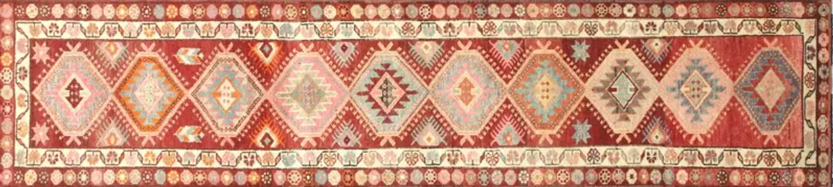 1960s Turkish Oushak Runner - 2'11"x12'9" - Nalbandian - Brown