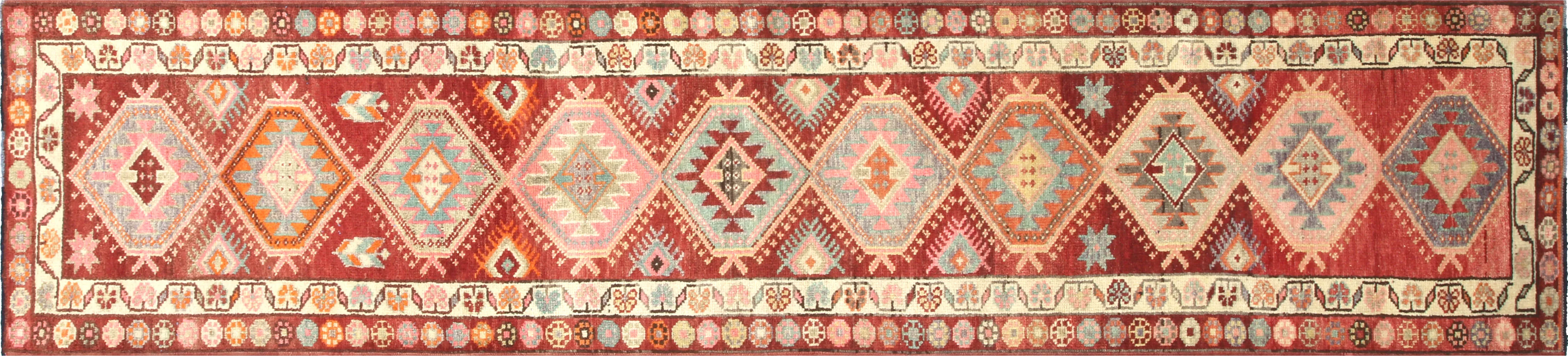 1960s Turkish Oushak Runner - 2'11"x12'9" - Nalbandian - Brown