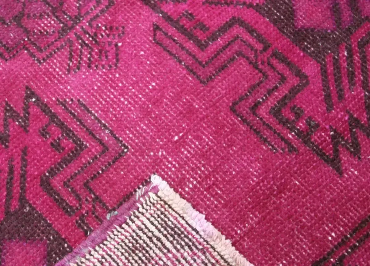 VintageTurkish Yastic - 1'9" x 3'7" - Nalbandian - Pink