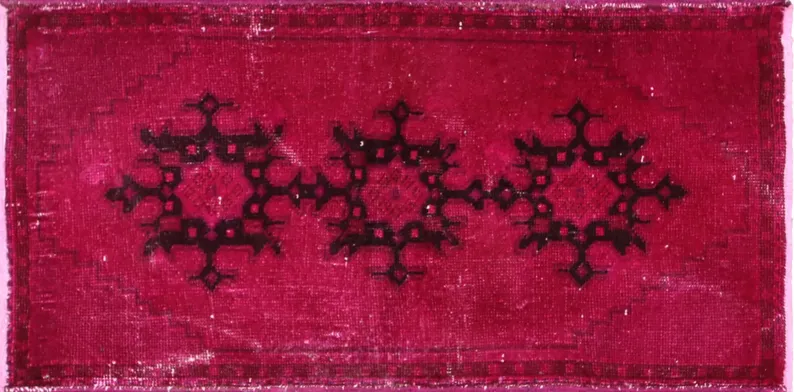 1960s Turkish Yastic - 1'8" x 3'3" - Nalbandian - Pink