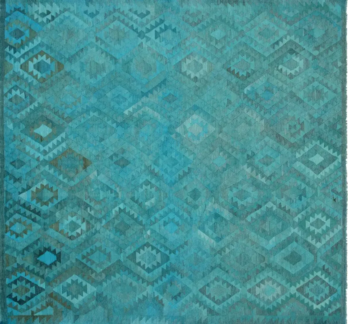 1980 Woven Afghan Maimana Kilim - Nalbandian - Blue